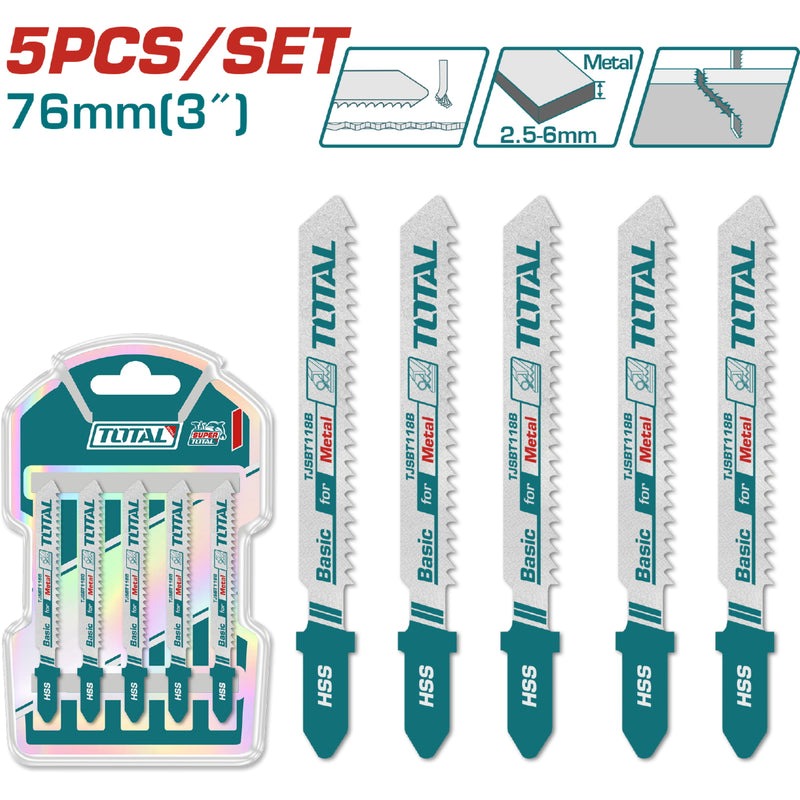 SET DE SIERRA CALADORA PARA METAL 50MM X 5PCS TOTAL