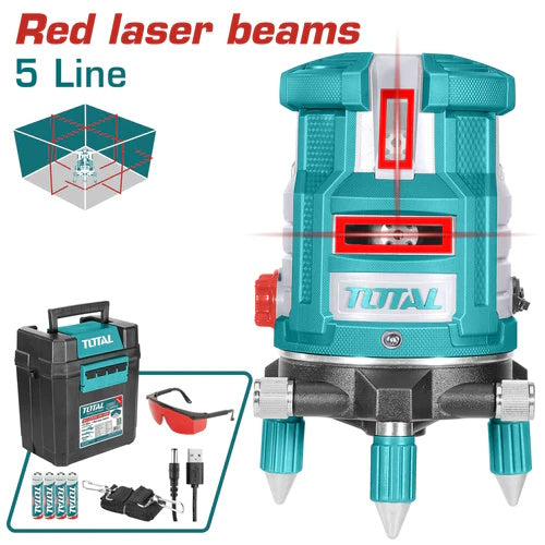 NIVEL LASER 30 MTS INDUSTRIAL AUTONIVELANTE LASER ROJO TOTAL (TLL306505)
