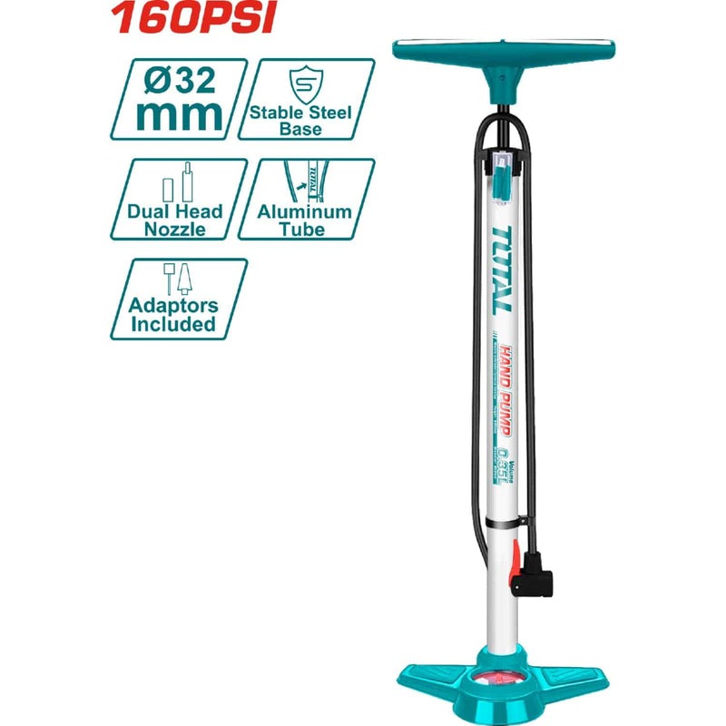 INFLADOR DE PIE 160PSI CON SOPORTE SUPER TOTAL