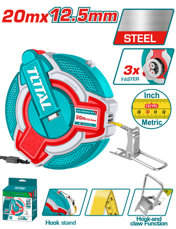DECAMETRO 20MTS INDUSTRIAL FIBRA DE VIDRIO SUPER TOTAL
