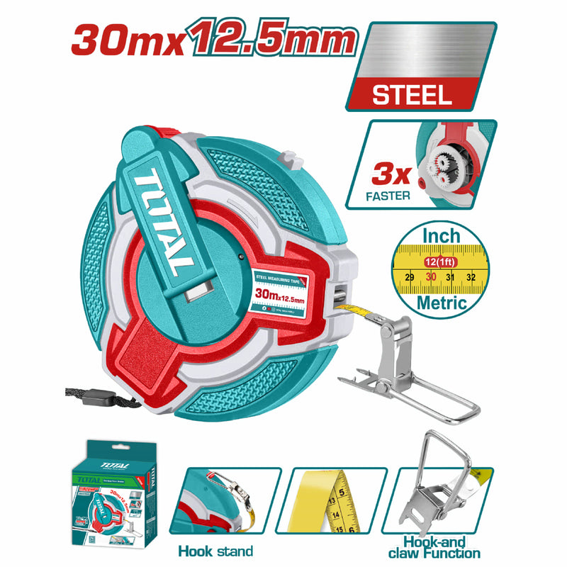 DECAMETRO 30MTS INDUSTRIAL FIBRA DE VIDRIO SUPER TOTAL (TMT08306)