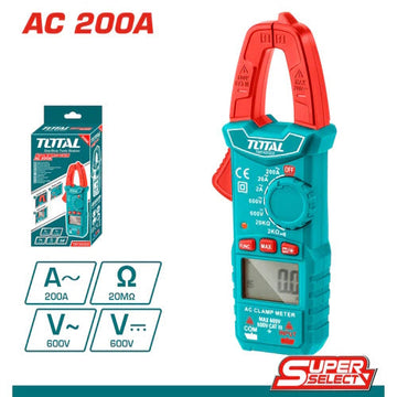 PINZA VOLTIAMPERIMETRICA DIGITAL AC/DC 200A 600V (TOTAL)
