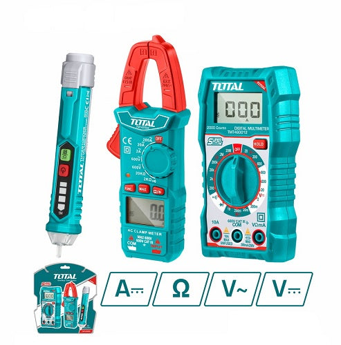KIT MEDIDOR DE CORRIENTE (PROBADOR, MULTIMETRO Y PINZA) SUPER SELECT  (TOTAL)