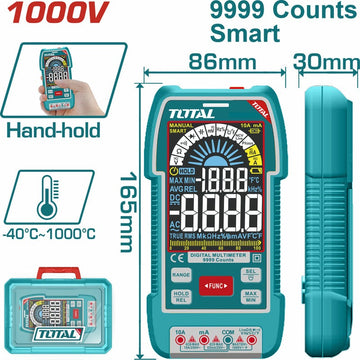 TESTER DIGITAL 1000V 9999 CONTEOS RMS INDUSTRIAL TOTAL