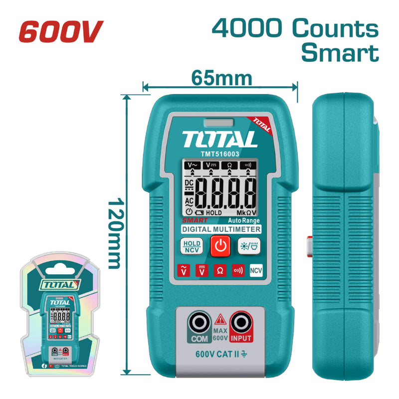 TESTER DIGITAL 600V 4000 CONTEOS RMS INDUSTRIAL TOTAL (TMT516003)