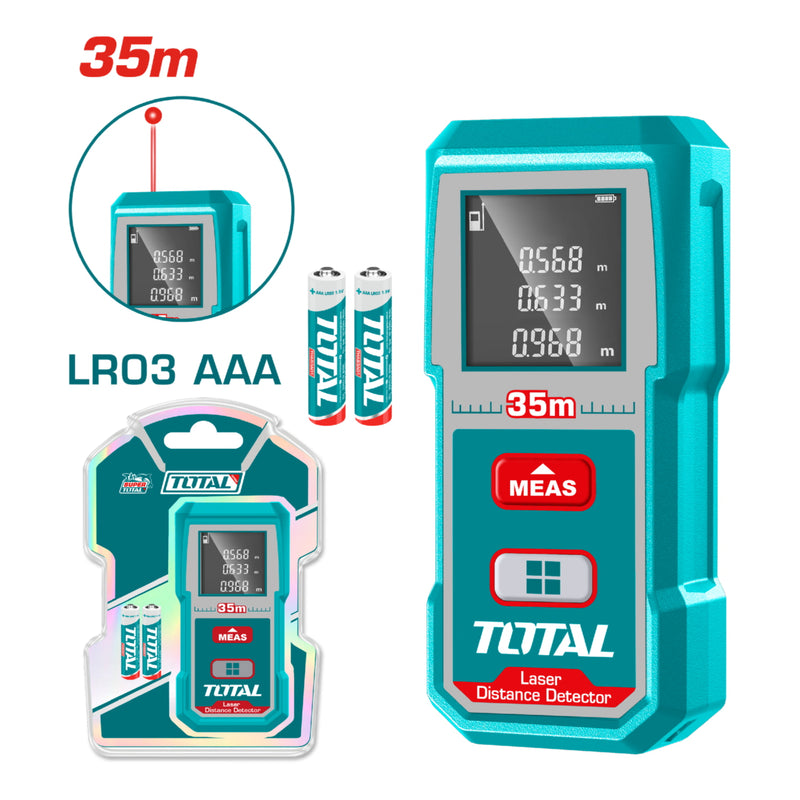 MEDIDOR DE DISTANCIA LASER 35MTS INDUSTRIAL SUPER TOTAL (TMT53055)