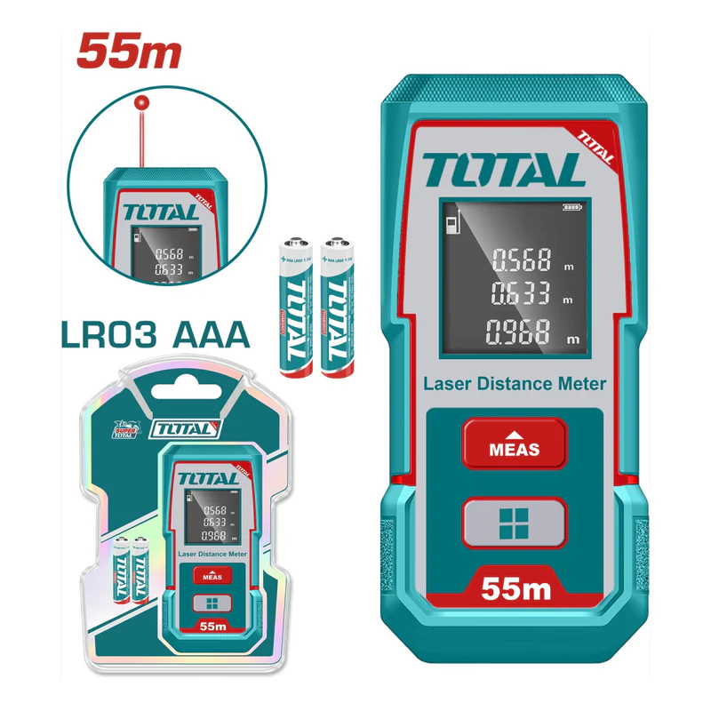 MEDIDOR DE DISTANCIA LASER 55MTS INDUSTRIAL SUPER TOTAL (TMT550166)