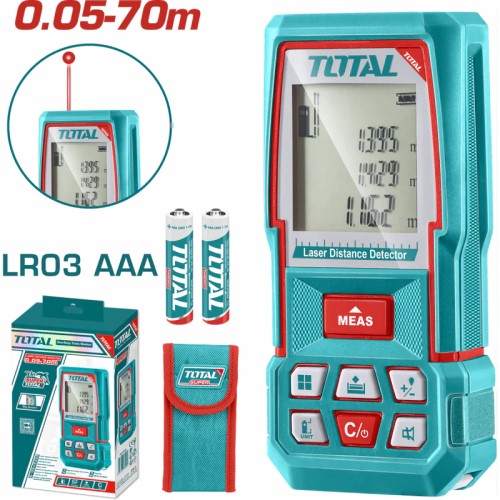 MEDIDOR DE DISTANCIAS LASER 70MTS TOTAL (TMT57026)