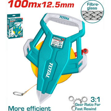 DECAMETRO 100MTS INDUSTRIAL FIBRA DE VIDRIO MANGO ERGONOMICO TOTAL
