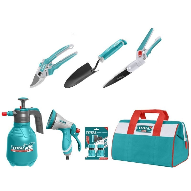 KIT DE JARDINERIA TOTAL 7 PIEZAS CON MALETIN