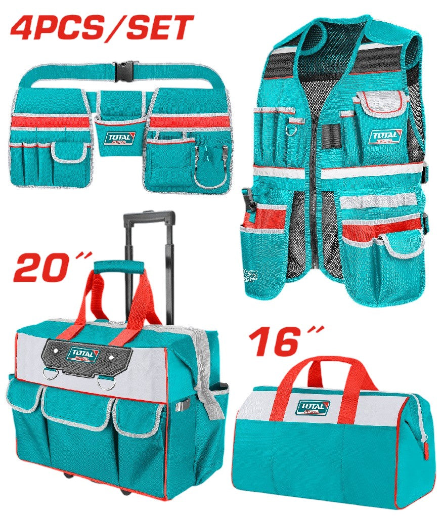 JUEGO DE PORTA HERRAMIENTA X 4 PZS SUPER TOTAL (TOS230910)