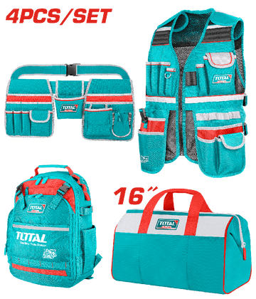 JUEGO DE PORTA HERRAMIENTA X 4 PZS SUPER TOTAL (TOS230912)