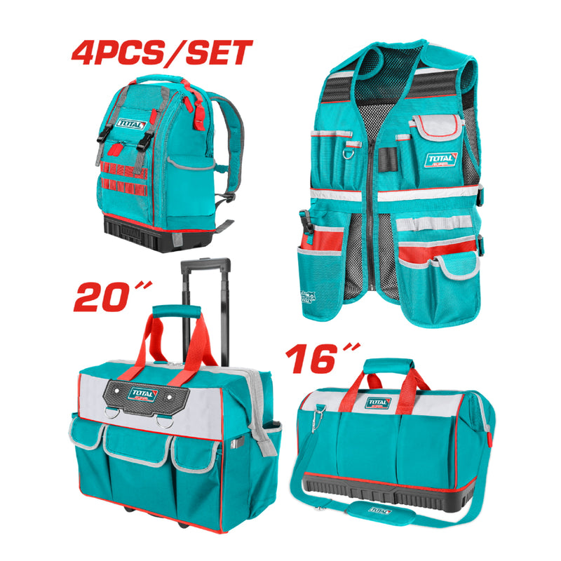 JUEGO DE PORTA HERRAMIENTA X 4 PZS SUPER TOTAL (TOS230914)