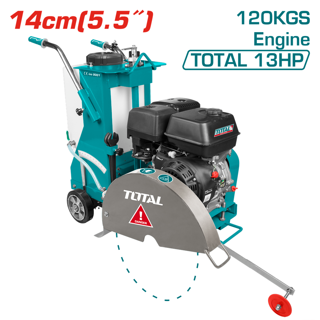 CORTADORA ASFALTO/CONCRETO GASOLINA 16? 13HP CAP TANQUE 2,8L SUPER TOTAL (TP1016-2)