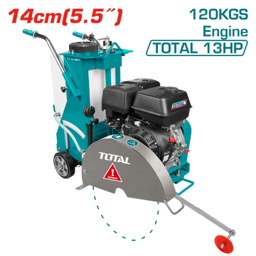CORTADORA ASFALTO/CONCRETO GASOLINA 16? 13HP CAP TANQUE 2,8L SUPER TOTAL (TP1016-2)