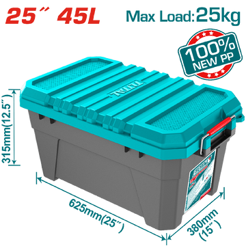 CAJA DE ALMACENAJE  PLÁSTICA 25" 45L TOTAL (TPBX0252)