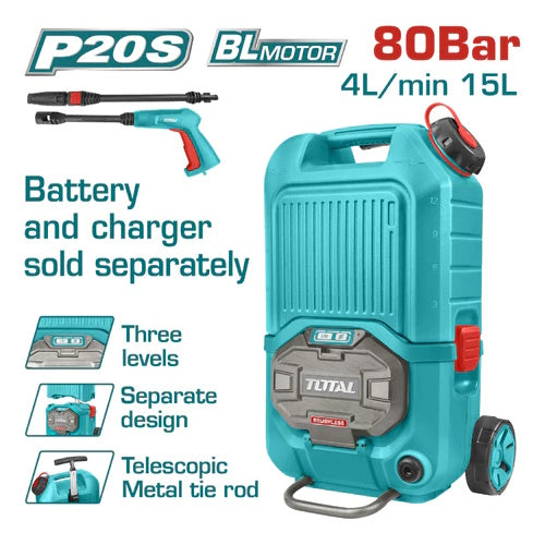 HIDROLAVADORA 40V (1160PSI) INDUSTRIAL (TOTAL)