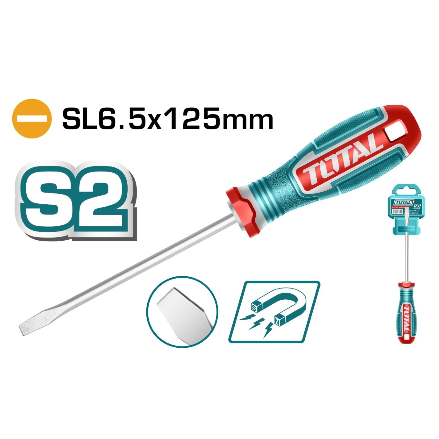 DESTORNILLADOR 1/4X5" (-) PUNTA IMANTADA INDUSTRIAL SUPER TOTAL