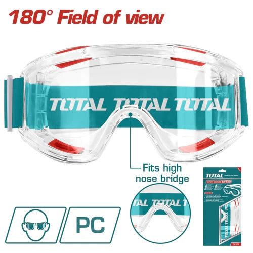 GAFAS DE SEGURIDAD C/VISIÓN 180° TRANSPARENTE (TOTAL)