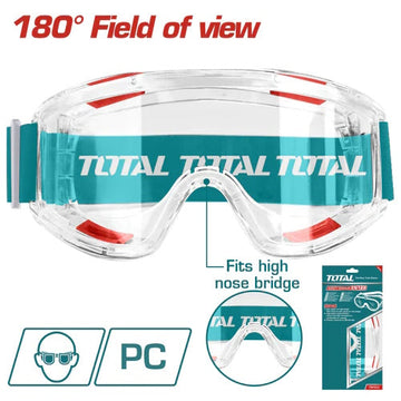 GAFAS DE SEGURIDAD C/VISIÓN 180° TRANSPARENTE (TOTAL)