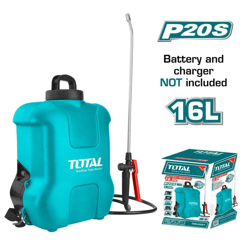 FUMIGADORA INALAMBRICA 16L 20V 5BAR, BATERIA Y CARGADOR NO INCLUIDOS TOTAL