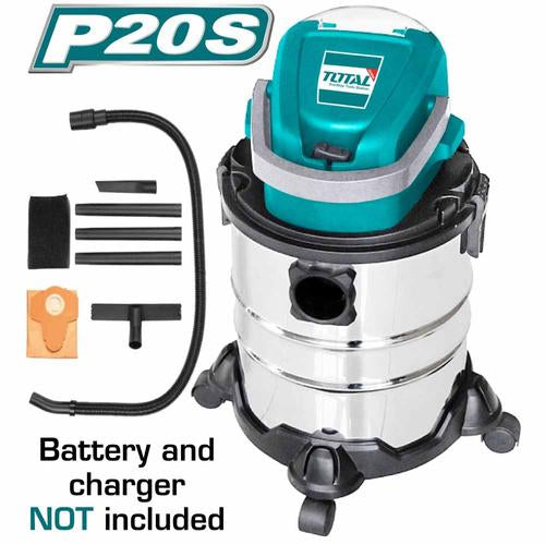 ASPIRADORA 20V (20L) (NO INCLUYE BATERIA NI CARGADOR) (TOTAL)