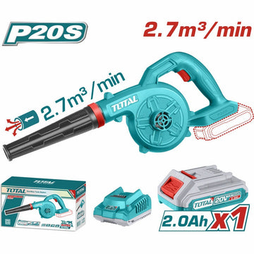 SOPLADOR BLOWER 20V 1800 RPM 2.7M³/MIN INCLUYE BATERÍA Y CARGADOR. SOPLADOR DE HOJAS INALAMBRICO