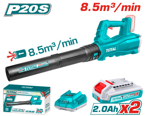 SOPLADORA INALAMBRICA 20V INCLUYE 2 BATERIA 2.0AH Y CARGADOR TOTAL (UTABLI203232)