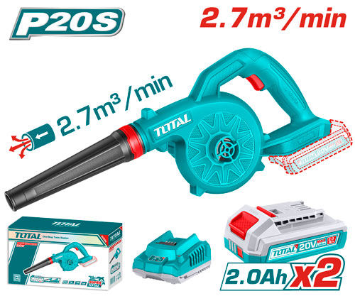 SOPLADORA INALAMBRICA 20V  INCLUYE 2 BATERIA 2.0AH  Y 1 CARGADOR 20V SUPER TOTAL (UTABLI20782)