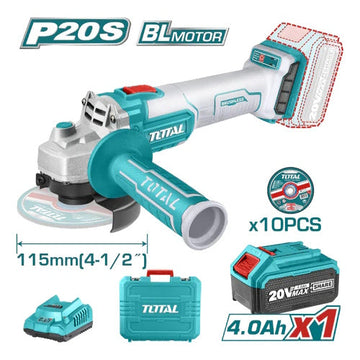 PULIDORA 20V (4.1/2") +1 BATERIA +CARGADOR -SIN ESCOBILLAS- (TOTAL)