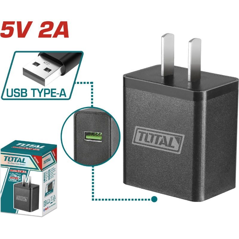 CARGADOR 5V ENTRADA USB SUPER TOTAL (UTCLI120502)