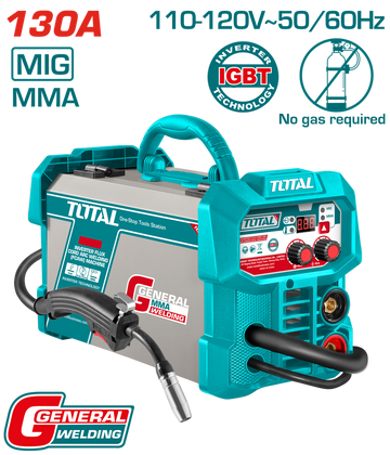 SOLDADOR INVERSOR DIGITAL 130A (MMA-MIG) 110-220V SUPER TOTAL (UTFC13018)