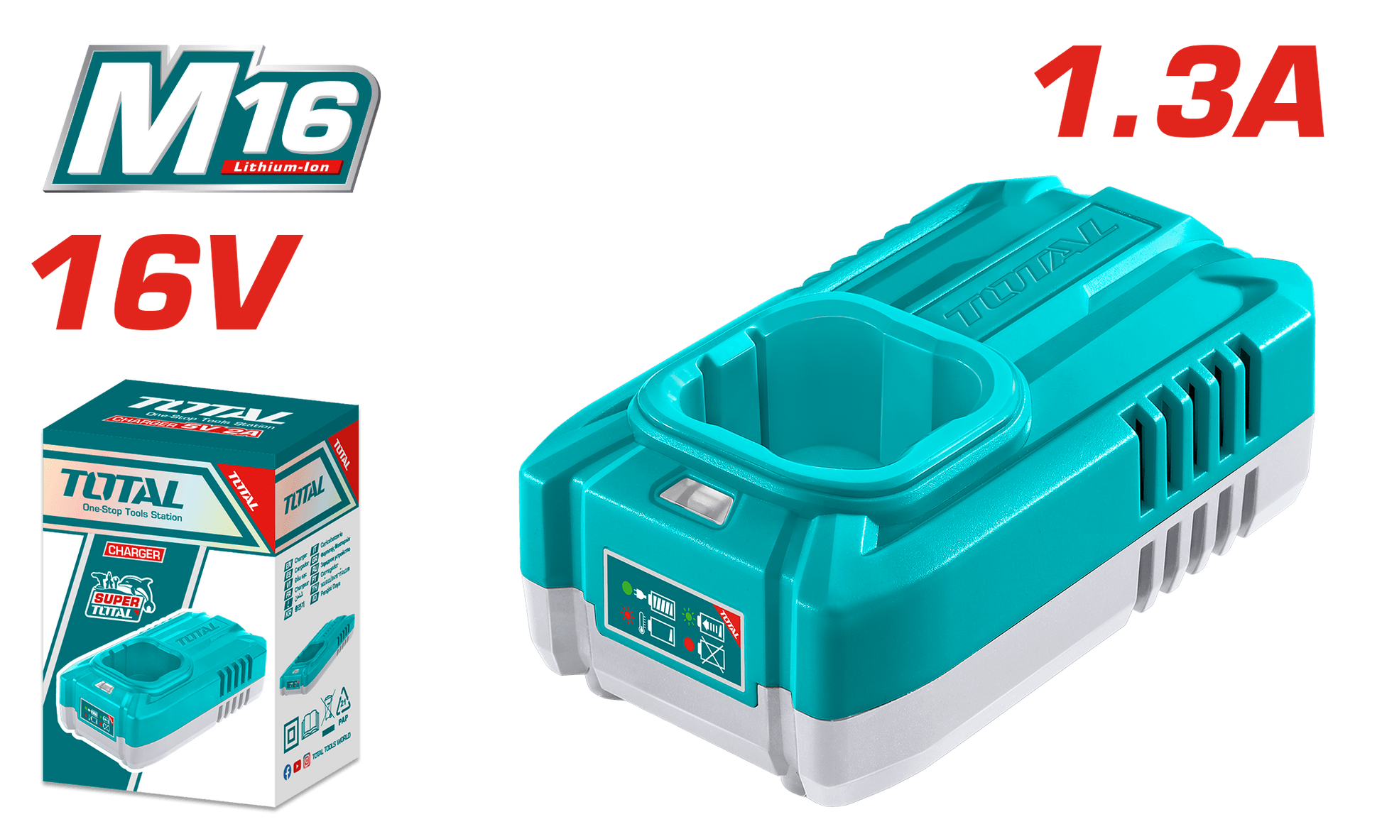 CARGADOR DE BATERIAS 16V INDUSTRIAL SUPER TOTAL