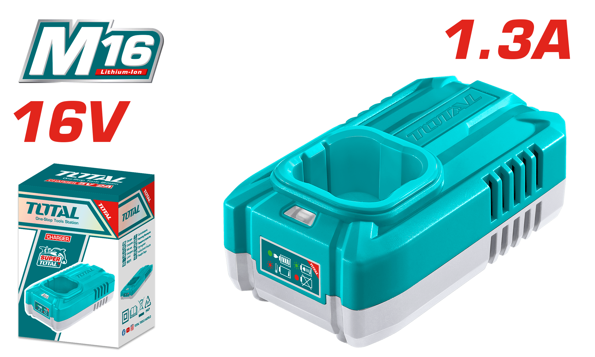 CARGADOR DE BATERIAS 16V INDUSTRIAL SUPER TOTAL