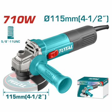 PULIDORA 710W (4-1/2") INCLUYE MANGO AUXILIAR INDUSTRIAL (TOTAL)