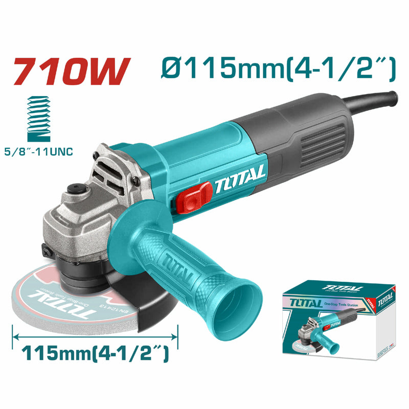 PULIDORA 710W (4-1/2") INCLUYE MANGO AUXILIAR INDUSTRIAL (TOTAL)