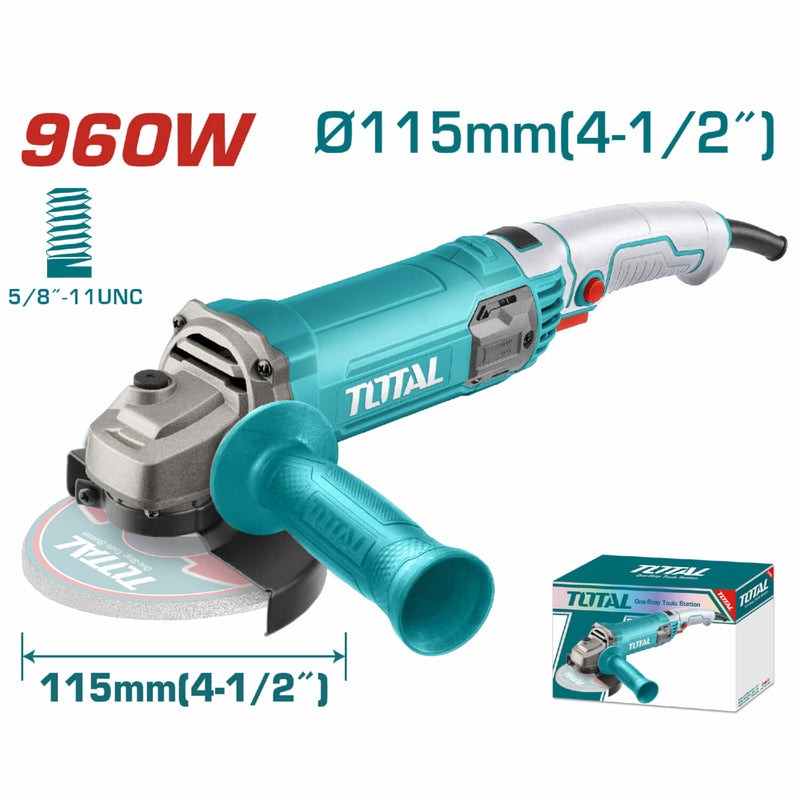 PULIDORA 960W (4-1/2") INCLUYE MANGO AUXILIAR INDUSTRIAL (TOTAL)