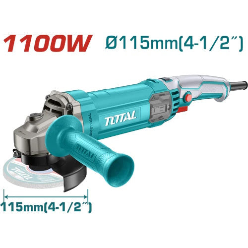 PULIDORA 1100W (4-1/2") INCLUYE MANGO AUXILIAR INDUSTRIAL (TOTAL)