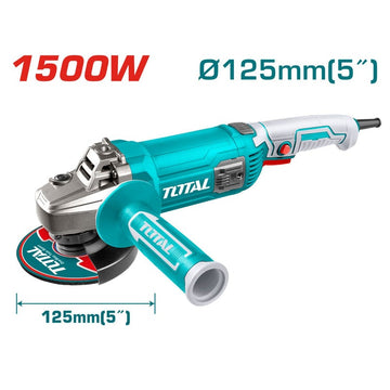PULIDORA 5" 1500W INCLUYE MANGO AUXILIAR INDUSTRIAL TOTAL
