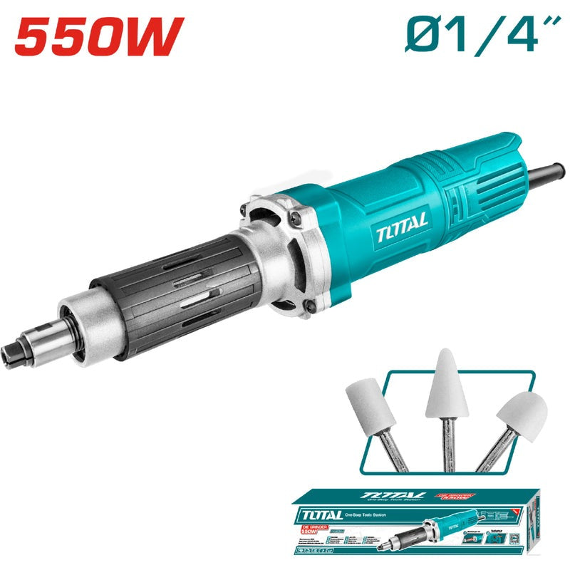 MOTO TOOL 550W INDUSTRIAL INCLUYE 3 ACCESORIOS Y 1 PAR DE ESCOBILLAS TOTAL (UTG55061)