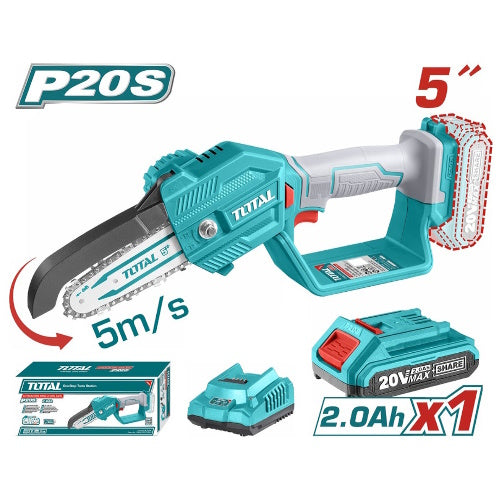 SIERRA MINI INALAMBRICA DE 5" 20V INCLUYE UNA BATERIA Y CARGADOR TOTAL