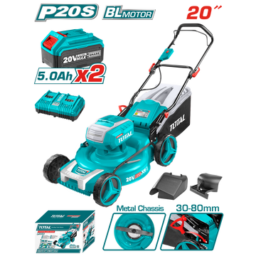 CORTADORA DE CESPED 40V INCLUYE 2 BATERIAS DE 5Ah, 1 CARGADOR Y 3 ACCESORIOS TOTAL