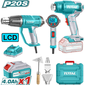 COMBO X 2 PISTOLA DE CALOR INCLUYE 4 ACEESORIOS, 1 BATERIA Y CARGADOR TOTAL