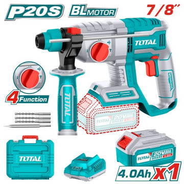 ROTOMARTILLO 20V (SDS PLUS) 2.0J GRANDE + 1 BATERIAS 4,0 AH Y CARGADOR  (TOTAL)
