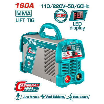 SOLDADOR INVERSOR DIGITAL 160A (MMA-LIFT TIG) 110-120V INDUSTRIAL SUPER TOTAL (UTW216059)