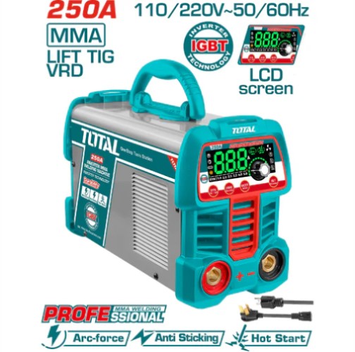 EQUIPO INVERSOR 110/220V 250 AMP MMA TIG TOTAL