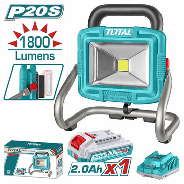 REFLECTOR RECARGABLE 20V 1800 LUMENES SUPER TOTAL (UTWLI20258)