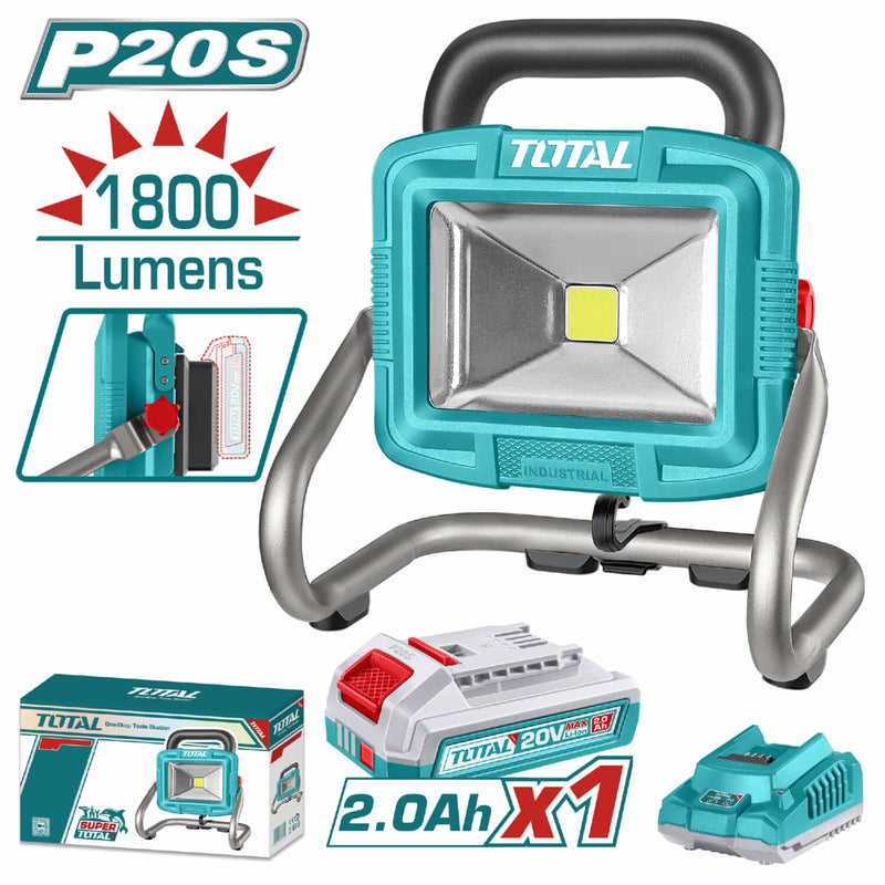 REFLECTOR RECARGABLE 20V 1800 LUMENES SUPER TOTAL (UTWLI20258)